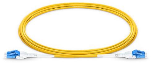 LC UPC V LC UPC Duplex 3.0mm PVC (OFNR) OS2 Singlemode Uniboot Fiber Patch Cable